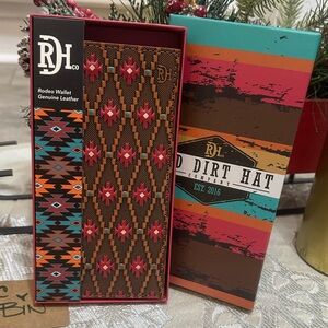 New Red Dirt Hat Co Unisex Wallet Rodeo Leather Southwest RedTan 23111876W16